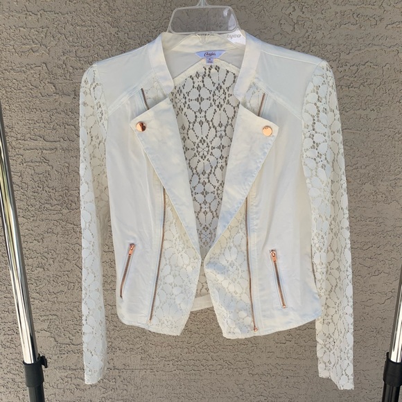 Candie's Jackets & Blazers - Candies Ivory and Rose Gold Lace Jacket
